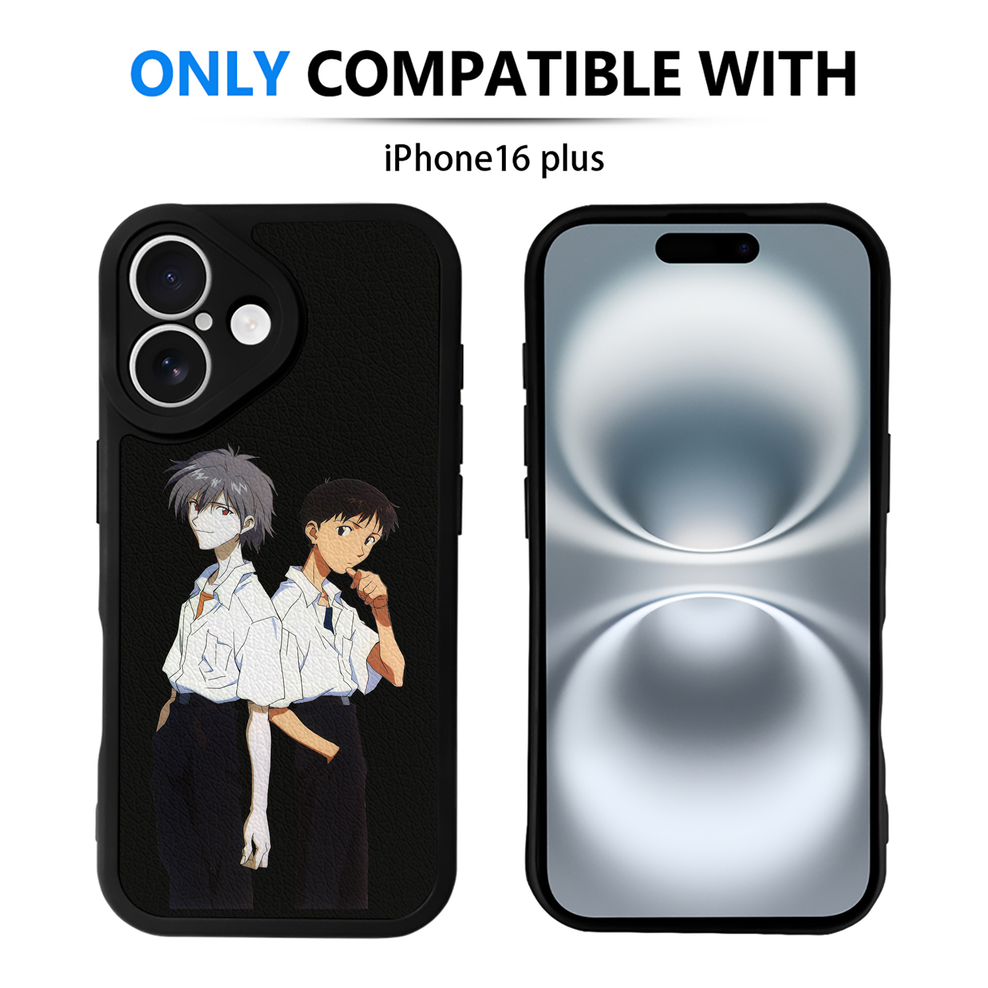 （画像用） EVA 新世紀エヴァンゲリオン 【iPhone 16シリーズ対応】シリコンスマホケース（レザー調） 材質：シリコン